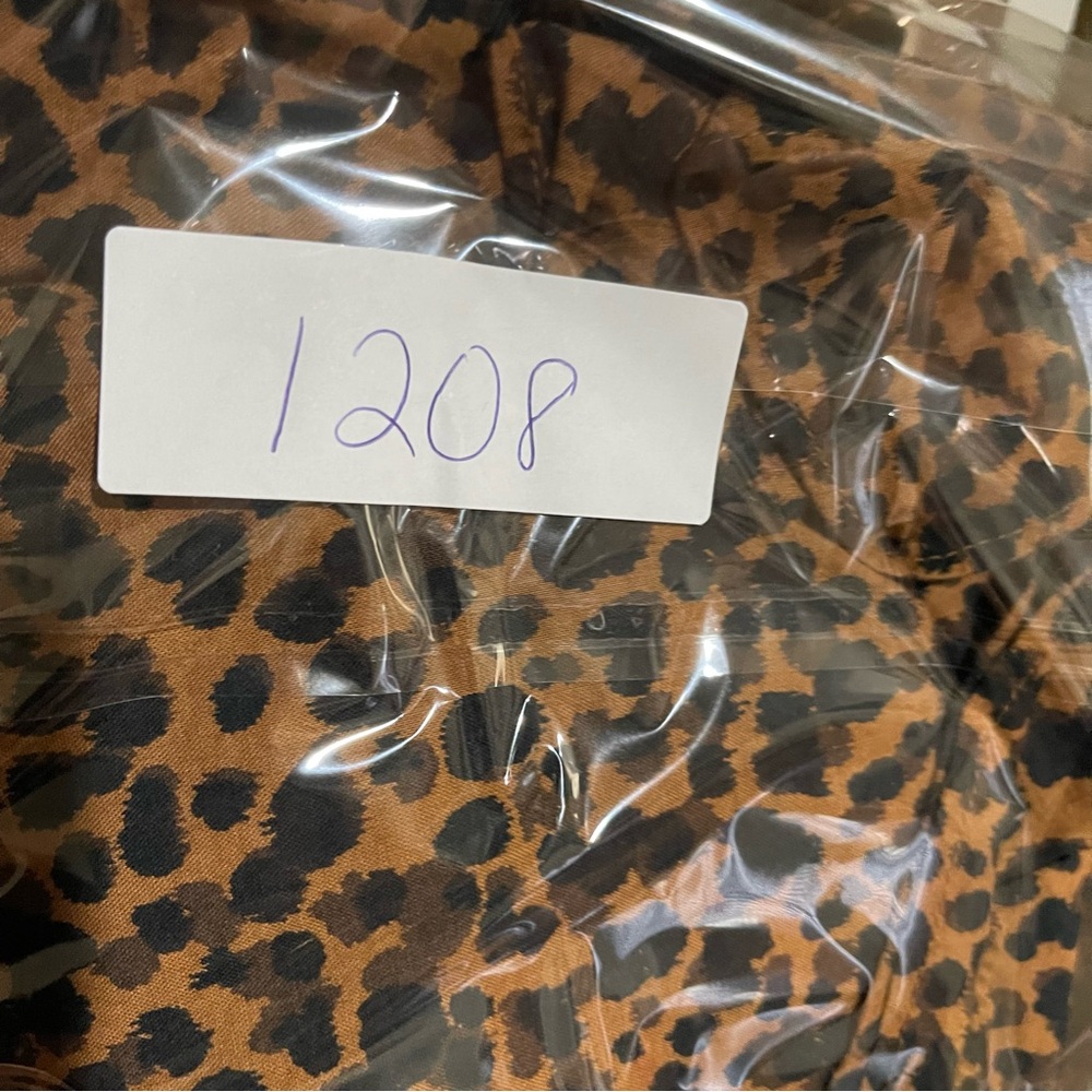 Madewell Womens Flutter Sleeve Wrap Mini Dress Size Medium Leopard Print - Picture 8 of 8
